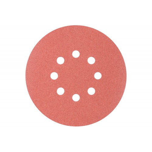 Disco de lija sistema velcro universal de corindón KSS Ø 150 A120 8 orificios de extracción para lijadora orbital