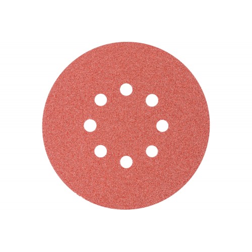 Disco de lija sistema velcro universal de corindón KSS Ø 150 A60 8 orificios de extracción para lijadora orbital