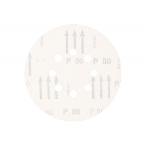 Disco de lija sistema velcro universal de corindón KSS Ø 150 A80 8 orificios de extracción para lijadora orbital