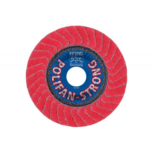 Disco de láminas lijadoras STRONG POLIFAN PFC 125x22,23 mm cónico CO-FREEZE 50 SGP INOX acero inoxidable
