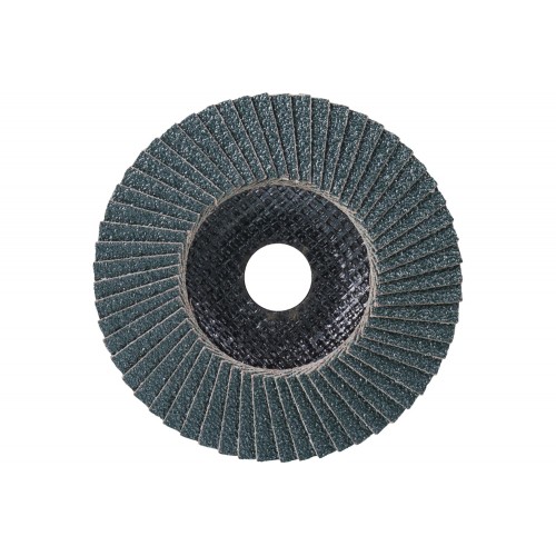 Disco de láminas lijadoras POLIFAN POWER PFC 125x22,23 mm cónico Z40, línea rendimiento SG DURABLE STEEL para acero