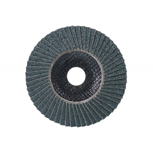 Disco de láminas lijadoras POLIFAN POWER PFC 125x22,23 mm cónico Z60, línea rendimiento SG DURABLE STEEL para acero
