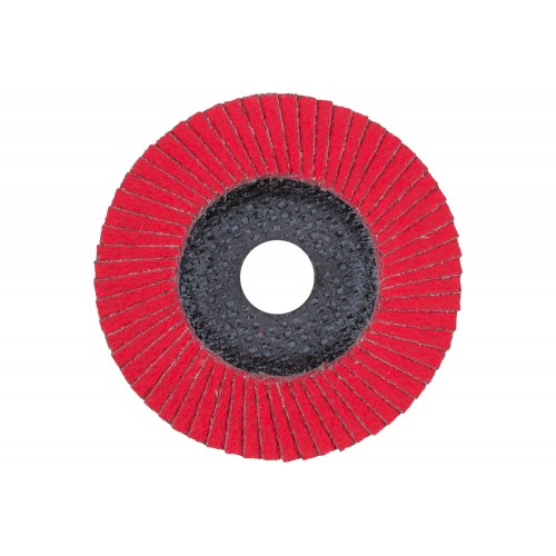 Disco de láminas lijadoras POLIFAN PFF 115x22,23 mm plano CO-COOL 40, línea de rendimiento SG STEELOX acero/acero inoxidable