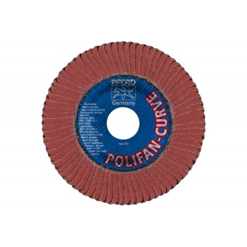 Disco de láminas lijadoras POLIFAN CURVE PFR 115x22,23 mm ancho L A40 línea SGP ALU para aluminio