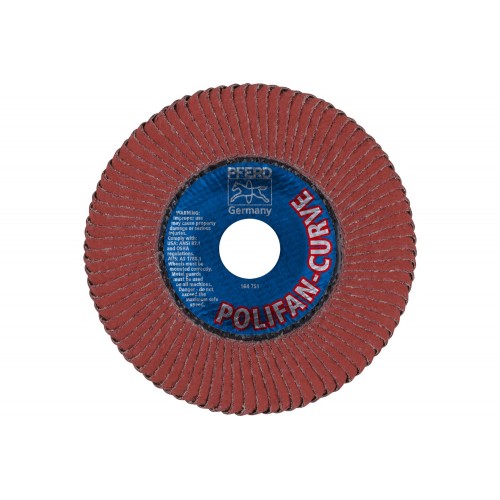 Disco de láminas lijadoras POLIFAN CURVE PFR 125x22,23 mm ancho L A40 línea SGP ALU para aluminio