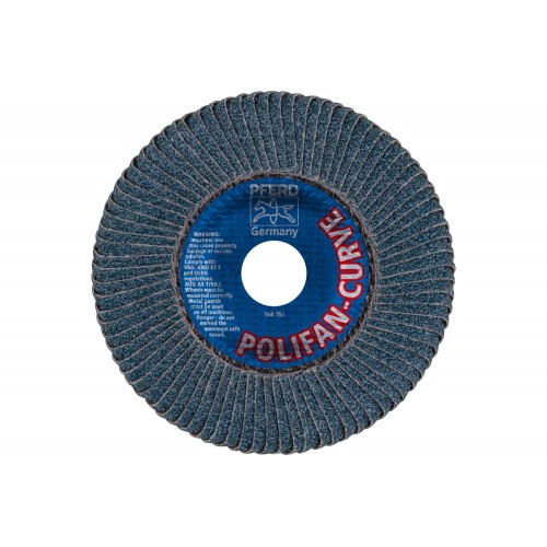 Disco de láminas lijadoras POLIFAN CURVE PFR 125x22,23 mm ancho L Z40 SGP STEELOX para acero/acero inoxidable