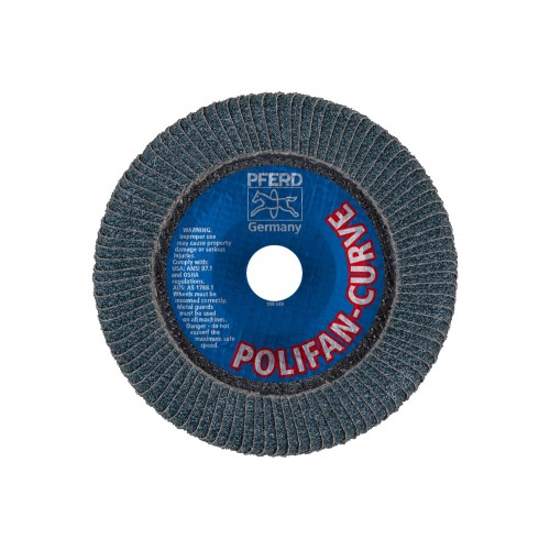 Disco de láminas lijadoras POLIFAN CURVE PFR 150x22,23 mm ancho L Z40 SGP STEELOX para acero/acero inoxidable