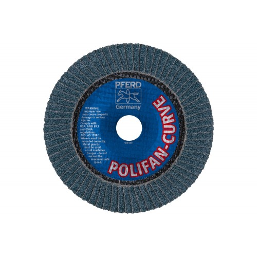 Disco de láminas lijadoras POLIFAN CURVE PFR 150x22,23 mm ancho M Z40 SGP STEELOX para acero/acero inoxidable