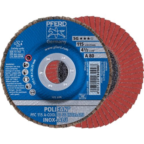 Discos de láminas lijadoras POLIFAN - A-COOL SG INOX + ALU