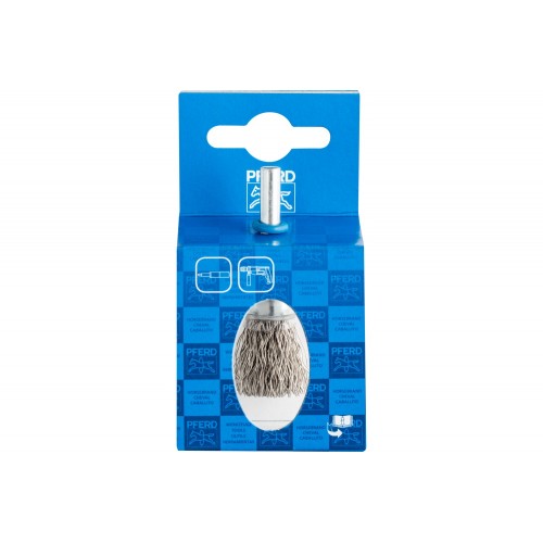 Carda brocha POS, sin trenzar PBU Ø 15 mm, mango Ø 6 mm, alambre de acero inoxidable Ø 0,35 mm (10)