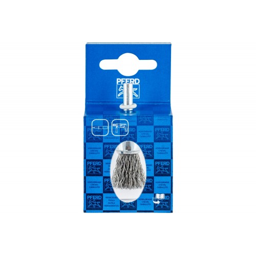 Carda brocha POS, sin trenzar PBU Ø 15 mm, mango Ø 6 mm, alambre de acero Ø 0,35 mm (10)