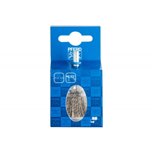 Carda brocha POS, sin trenzar PBU Ø 20 mm, mango Ø 6 mm, alambre de acero inoxidable Ø 0,20