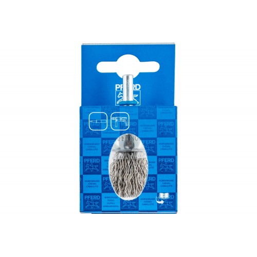 Carda brocha POS, sin trenzar PBU Ø 20 mm, mango Ø 6 mm, alambre de acero inoxidable Ø 0,50