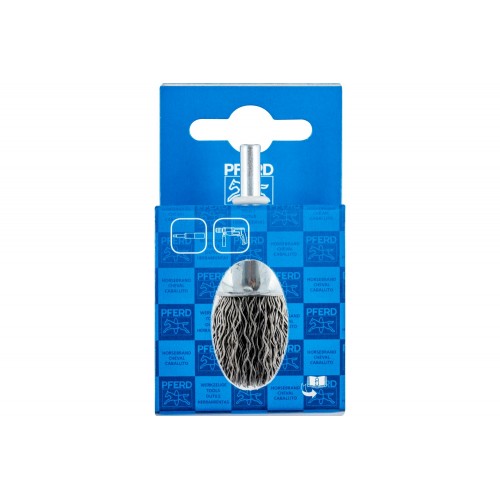 Carda brocha POS, sin trenzar Ø 20 mm, mango Ø 6 mm alambre de acero Ø 0,50