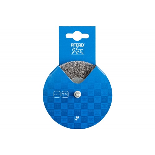 Carda redonda POS, sin trenzar RBU Ø 100x10 mm mango Ø 6 mm alambre de acero Ø 0,30 (10)