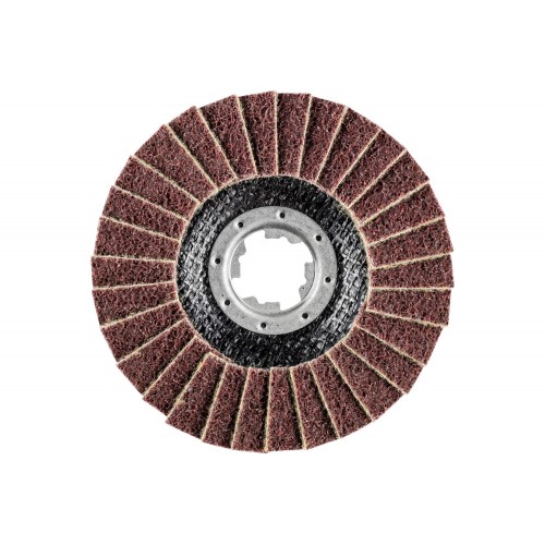 Disco de láminas POLIVLIES PVL corindón Ø 125 mm agujero 22,23 mm/X-LOCK A180M para lijado fino