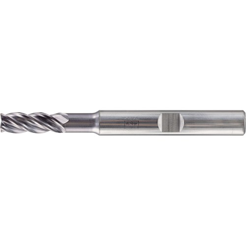 Fresa para esquinas SCM larga, 4 filos Ø 5 mm bisel 45°, TiAlN, mango HB Universal Line, desbaste y afinado de ranuras