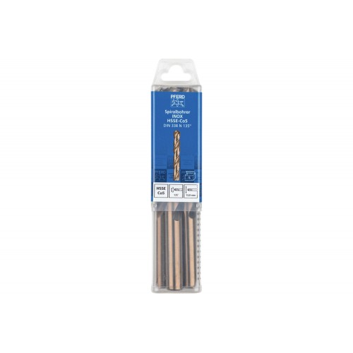 Broca espiral INOX Ø 13 mm HSS-E Co5 N DIN 338 135° para materiales duros y resistentes