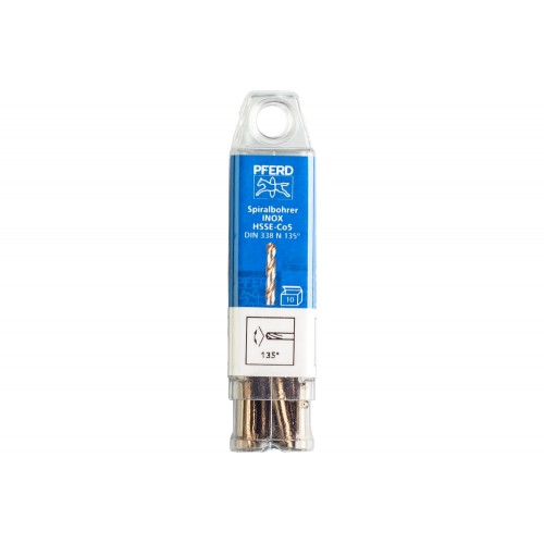 Broca espiral INOX Ø 2,5 mm HSS-E Co5 N DIN 338 135° para materiales duros y resistentes