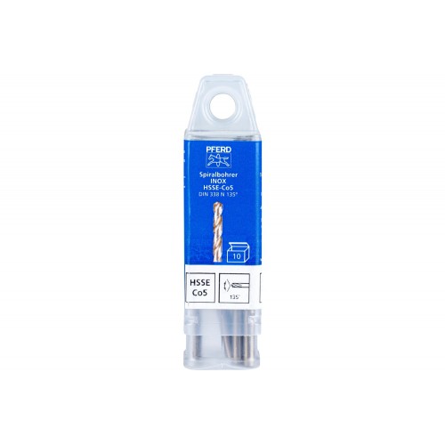 Broca espiral INOX Ø 4,1 mm HSS-E Co5 N DIN 338 135° para materiales duros y resistentes