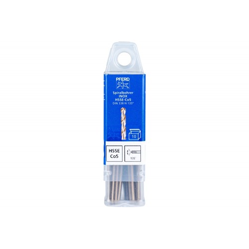 Broca espiral INOX Ø 4,4 mm HSS-E Co5 N DIN 338 135° para materiales duros y resistentes