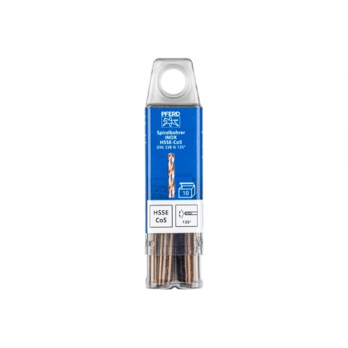 Broca espiral INOX Ø 4,5 mm HSS-E Co5 N DIN 338 135° para materiales duros y resistentes