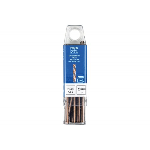Broca espiral INOX Ø 5 mm HSS-E Co5 N DIN 338 135° para materiales duros y resistentes