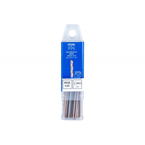 Broca espiral INOX Ø 5,2 mm HSS-E Co5 N DIN 338 135° para materiales duros y resistentes