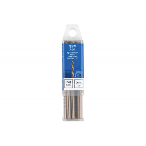 Broca espiral INOX Ø 5,5 mm HSS-E Co5 N DIN 338 135° para materiales duros y resistentes