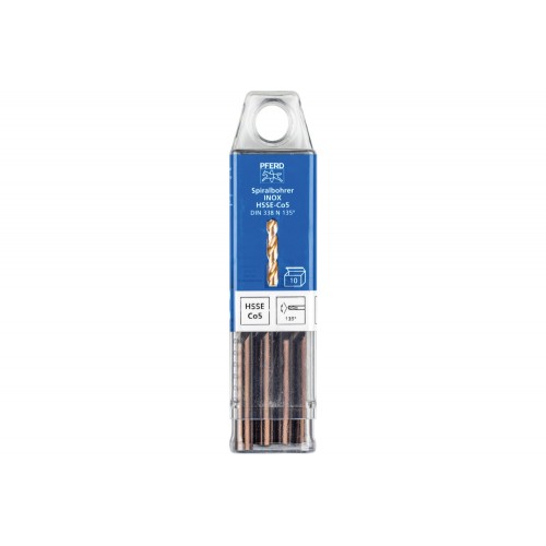 Broca espiral INOX Ø 6,5 mm HSS-E Co5 N DIN 338 135° para materiales duros y resistentes