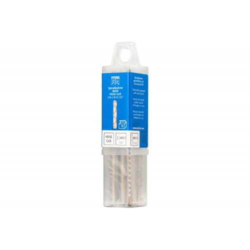Broca espiral INOX Ø 7 mm HSS-E Co5 N DIN 338 135° para materiales duros y resistentes
