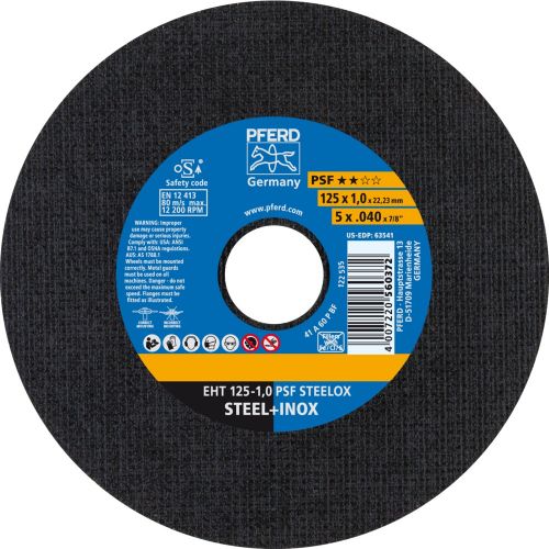 Discos de corte manual - Línea PSF STEELOX (acero+inox)