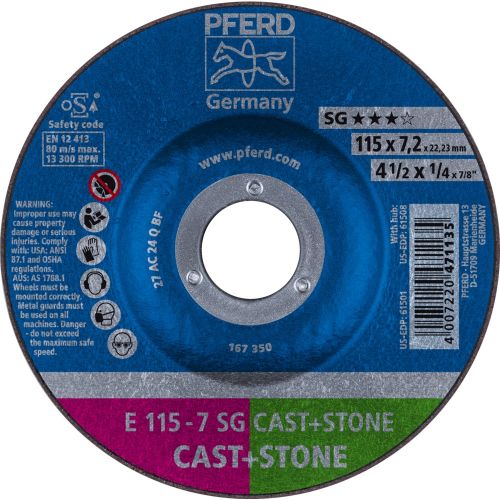 Discos de desbaste - Línea SG CAST + STONE (fundición+piedra)