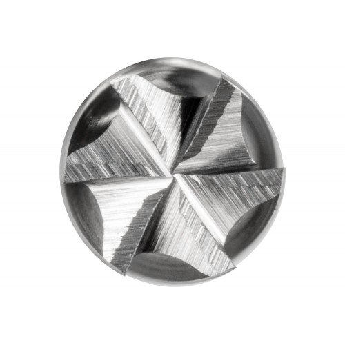 Fresa de metal duro de alto rendimiento INOX forma cilíndrica ZYAS dentado frontal Ø 03x13 mm, mango Ø 3 mm, acero inoxidable