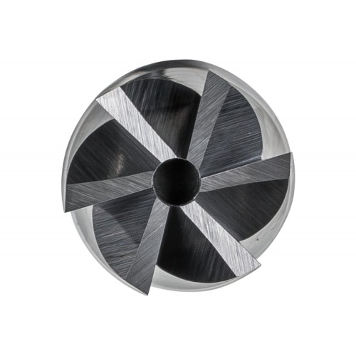 Fresa de metal duro de alto rendimiento ALU cilíndrica ZYAS frontal Ø 10x20 mm, mango Ø 6 mm, aluminio/metal no férrico