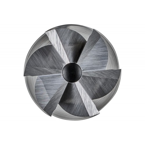 Fresa de metal duro de alto rendimiento ALU cilíndrica ZYAS frontal Ø 12x25 mm, mango Ø 6 mm, aluminio/metal no férrico