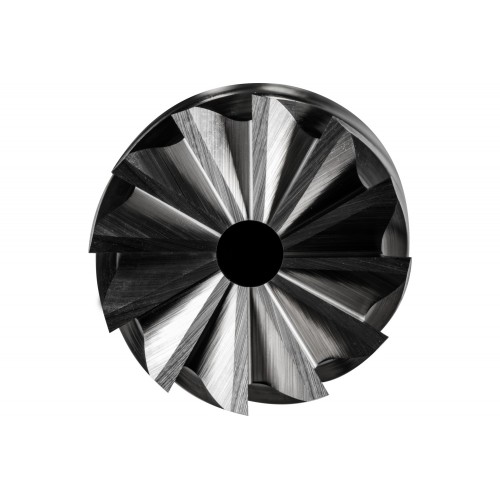 Fresa de metal duro de alto rendimiento INOX forma cilíndrica ZYAS dentado frontal Ø 12x25 mm, mango Ø 6 mm, HICOAT acero