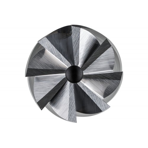 Fresa de metal duro de alto rendimiento ALU cilíndrica ZYAS frontal Ø 16x25 mm, mango Ø 6 mm, aluminio/metal no férrico
