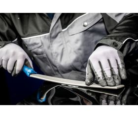 Lima de carrocero con espiga, curvada y abombada, plana paralela 350 mm, corte 1, para mecanizado basto