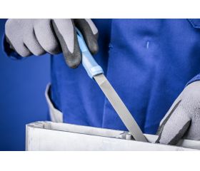 Lima de espiga de precisión forma de media caña 100 mm corte suizo 0, basta