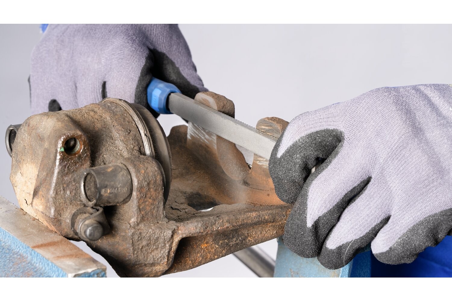 Lima para pinzas de freno de 200 mm x 12,5 mm de dentado fresado con mango