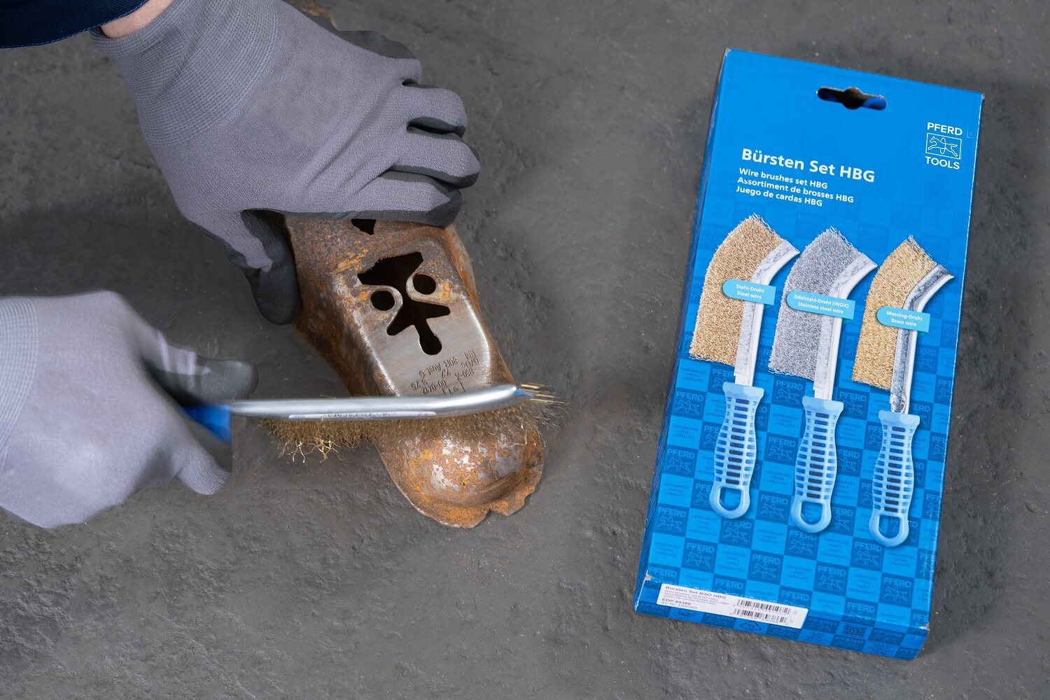 Juego de cardas POS HBG 1 hilera alambre de latón de acero inoxidable Ø0,30