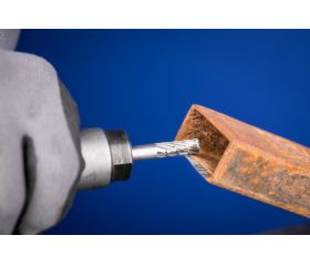 Fresa HSS forma cilíndrica frontal A-ST Ø 04x13 mm, mango Ø 6 mm, Z 3 semifino universal y rompevirutas