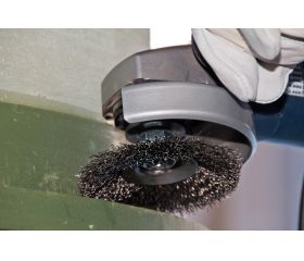 Carda cónica sin trenzar KBU Ø 100x10 mm M14, alambre de acero Ø 0,35 mm, amoladora angular