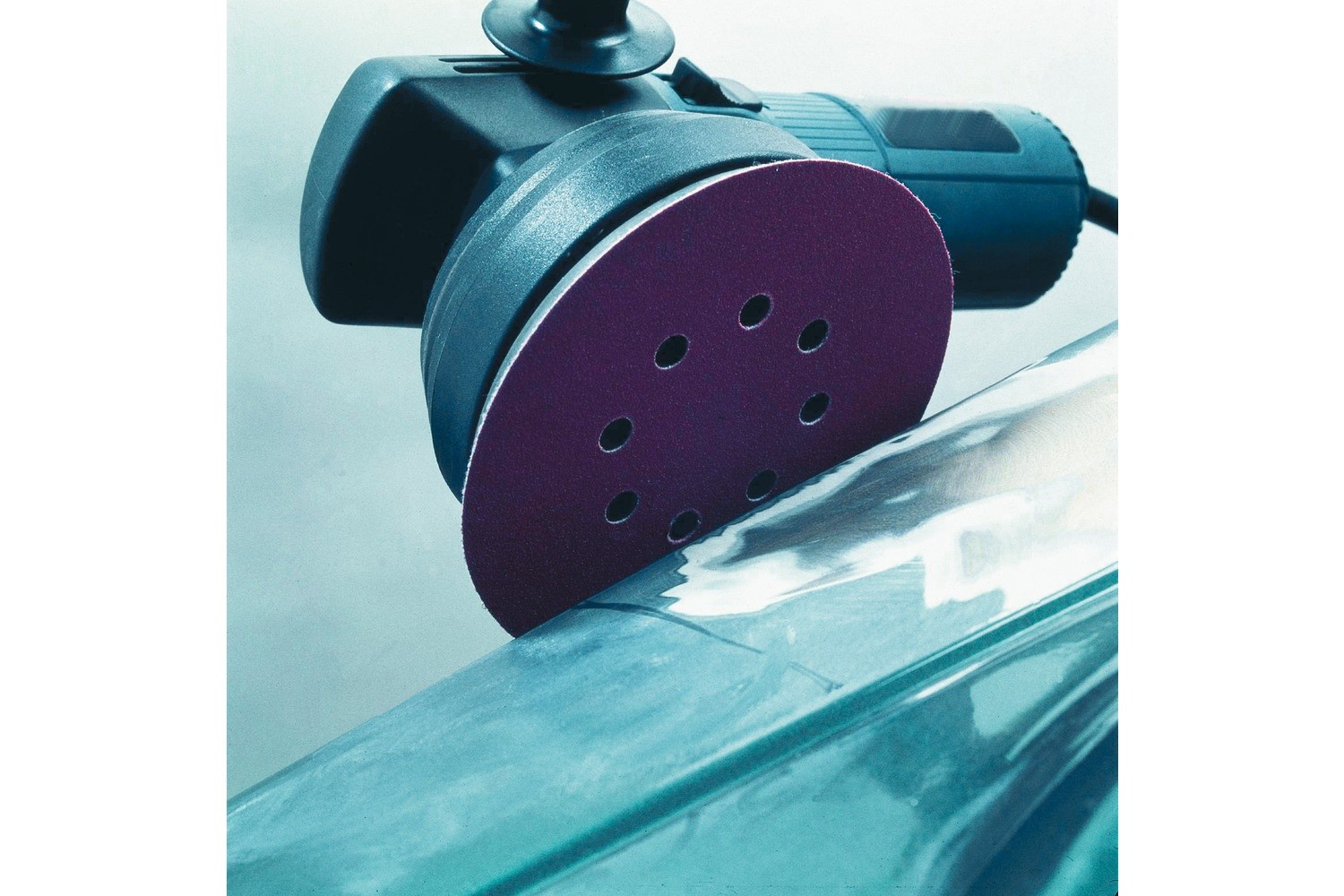 Disco de lija sistema velcro universal de corindón KSS Ø 125 A150 8 orificios de extracción para lijadora orbital