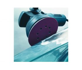 Disco de lija sistema velcro universal de corindón KSS Ø 150 A40 6 orificios de extracción para lijadora orbital