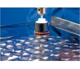 Soporte POLINOX para discos de jaspeado de vellón con velcro Ø 40 mm mango Ø 6 mm