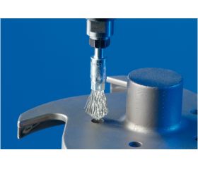 Punta carda brocha, sin trenzar PBUS Ø 10 mm, mango Ø 6 mm alambre de acero Ø 0,30