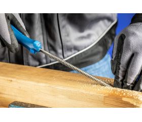 Escofina para madera con mango media caña en punta 200 mm, corte 2, para desbaste y afinado universales