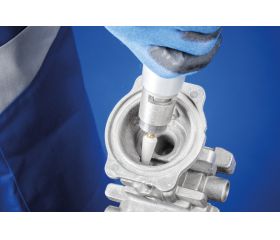 Punta de desbaste Poliflex forma cónica redonda Ø 10x25 mm mango Ø 6 mm aglomerante TX A80